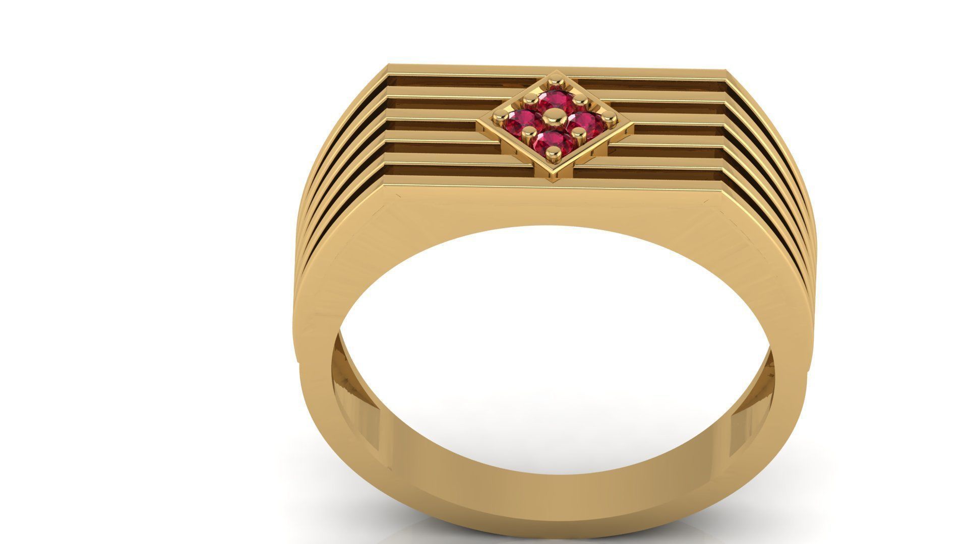 BEST UNIGUE DIAMOND GENTS RING EDITABLE 3dm stl obj mtl 3D print model_8