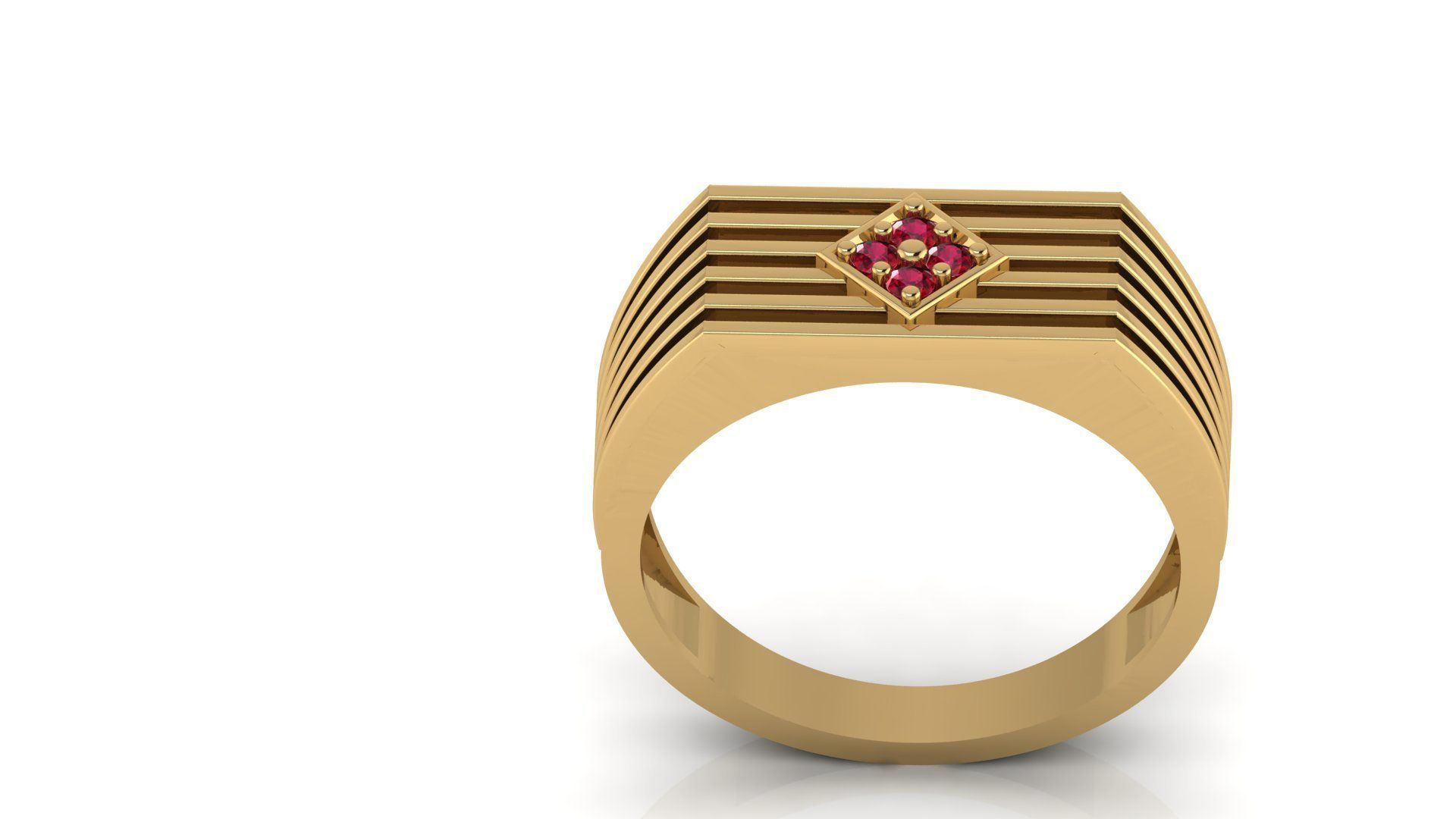 BEST UNIGUE DIAMOND GENTS RING EDITABLE 3dm stl obj mtl 3D print model_6