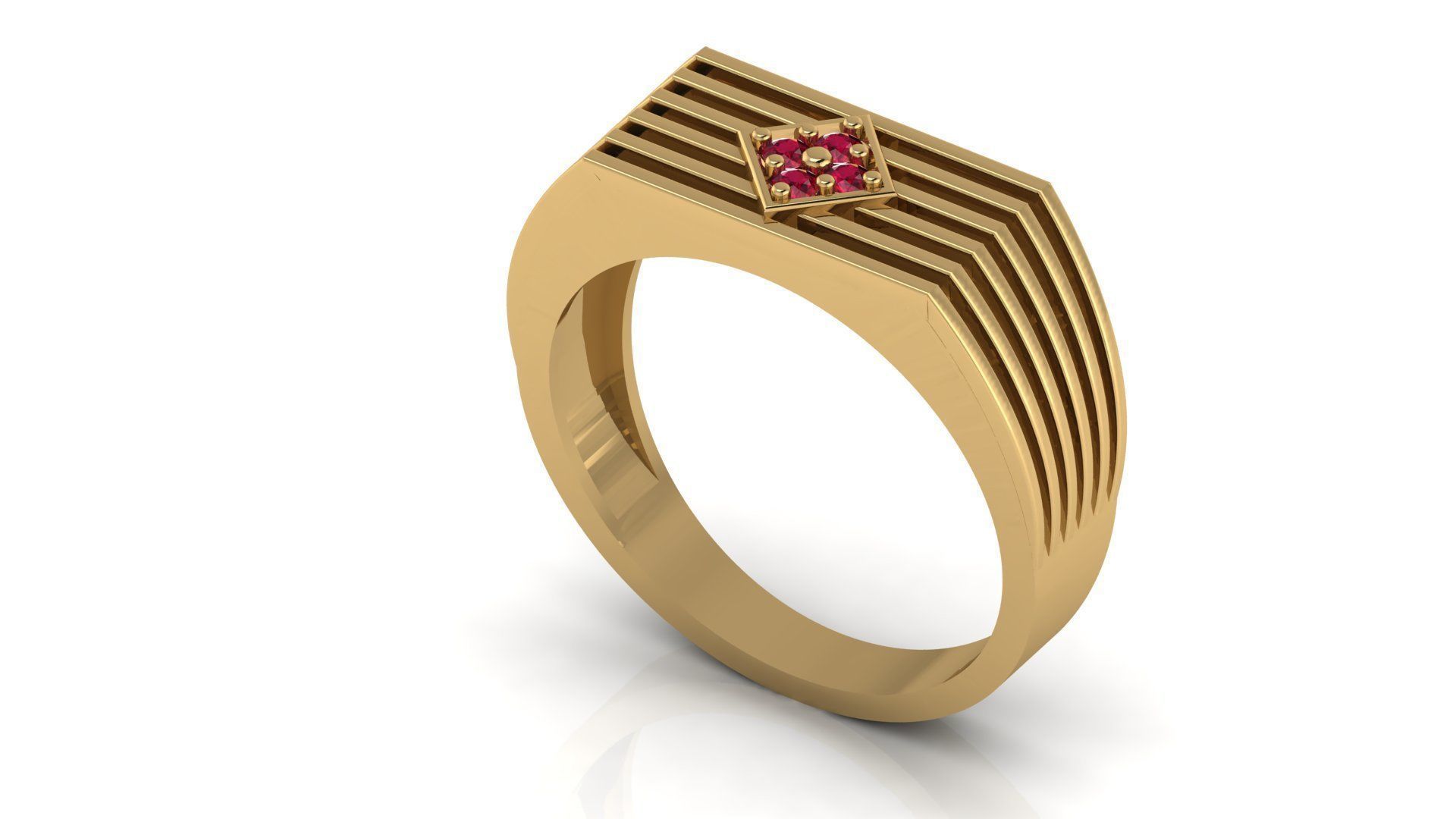 BEST UNIGUE DIAMOND GENTS RING EDITABLE 3dm stl obj mtl 3D print model_9