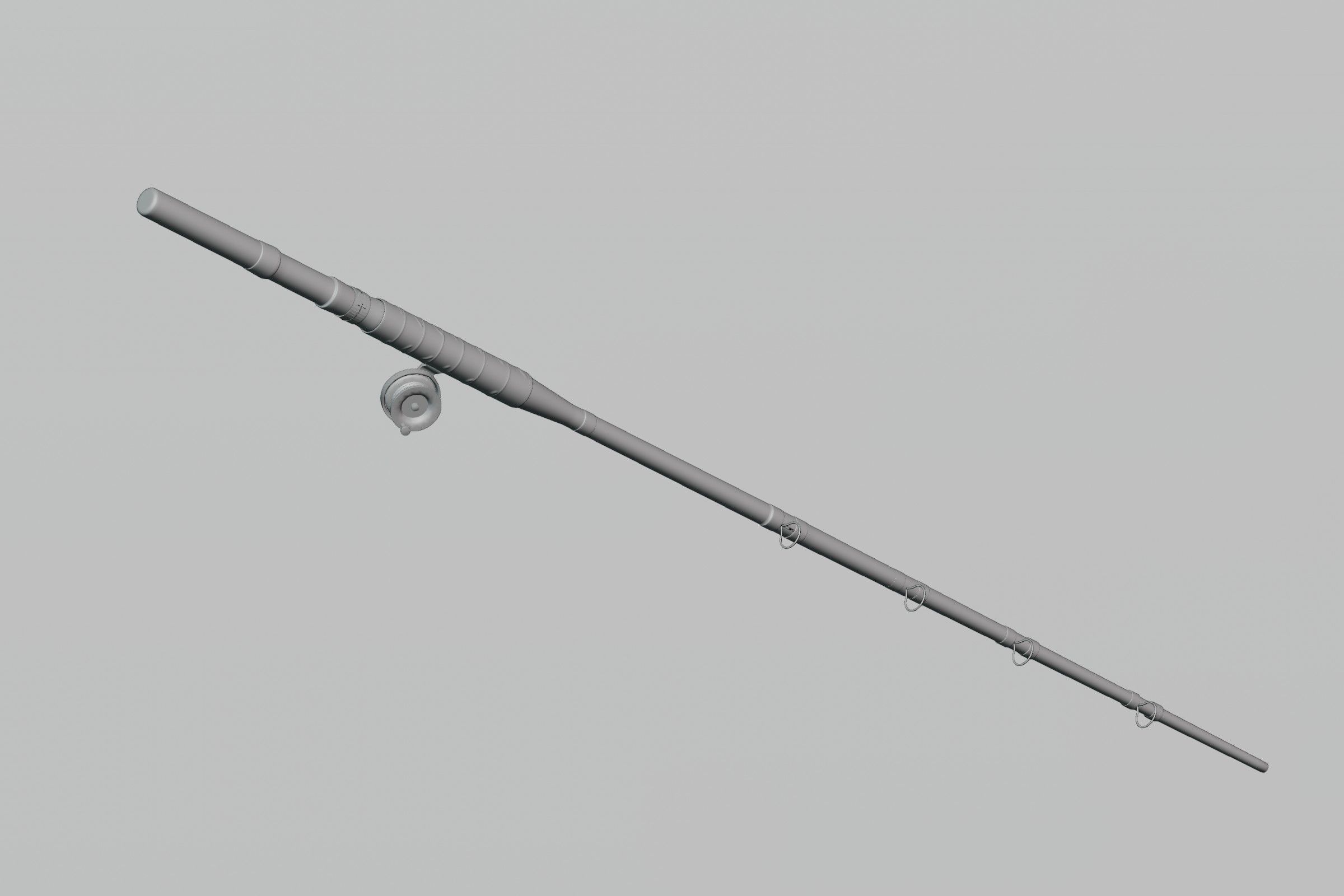 Fishing rod 3d model Low-poly 3D model_3