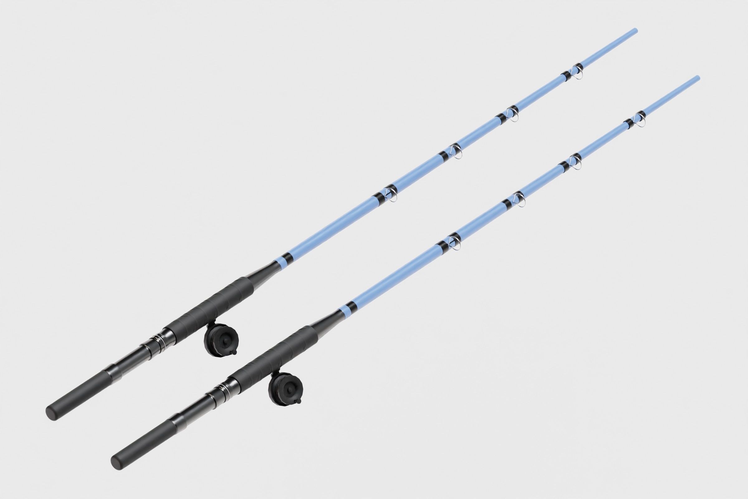 Fishing rod 3d model Low-poly 3D model_1