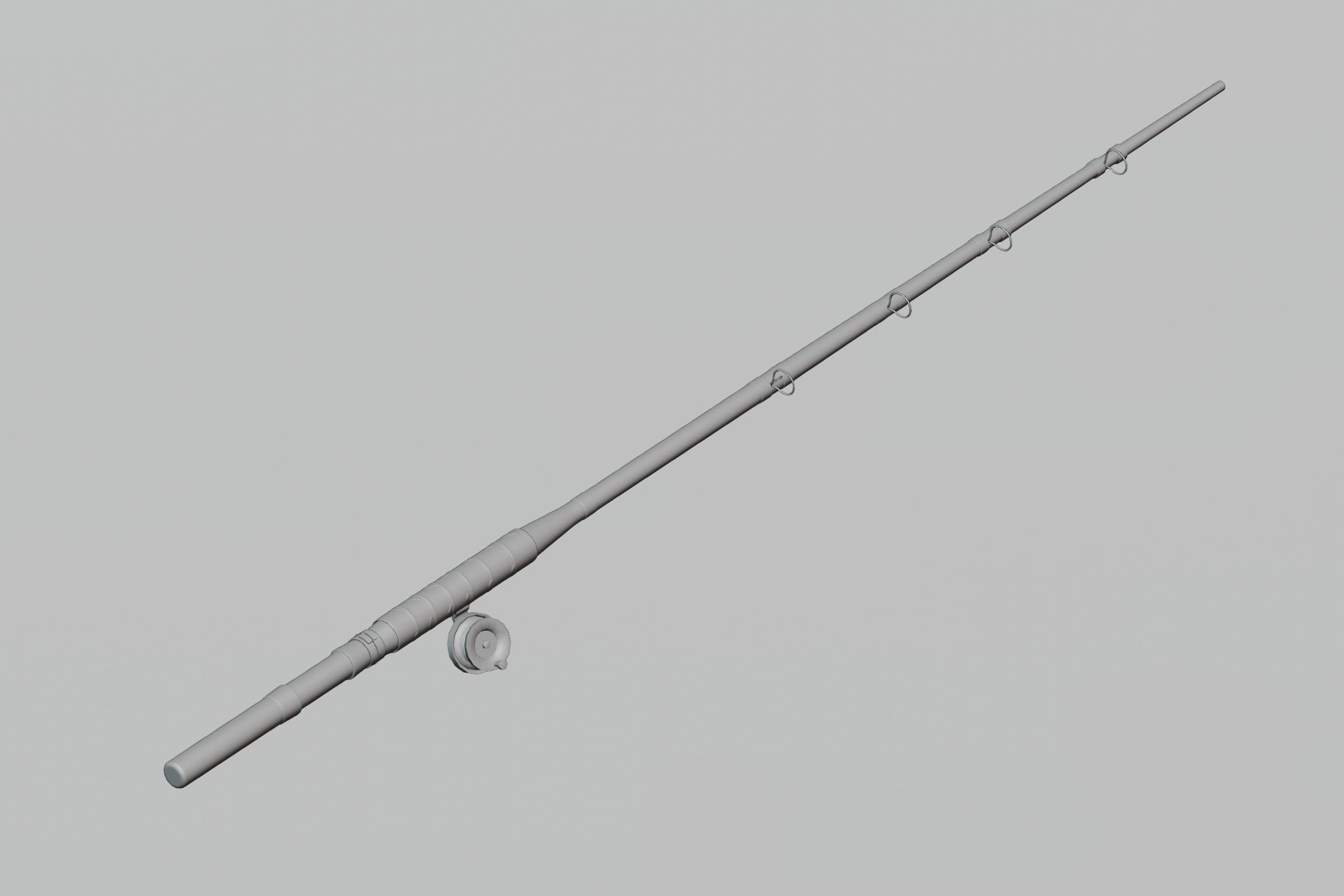 Fishing rod 3d model Low-poly 3D model_2