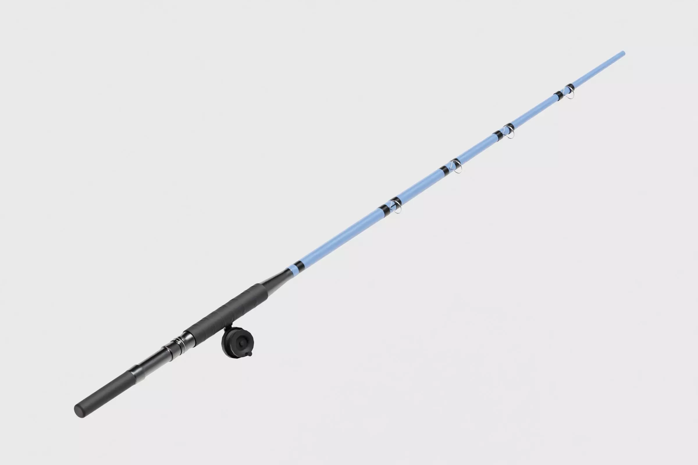 Fishing rod 3d model Low-poly 3D model_0