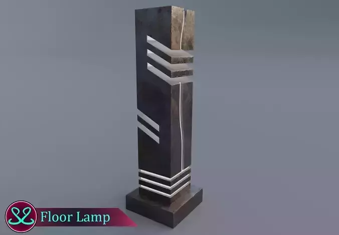 Awesome Floor Lamp Old Rusty Lamp Rgb Led Lamp Free low-poly 3D model