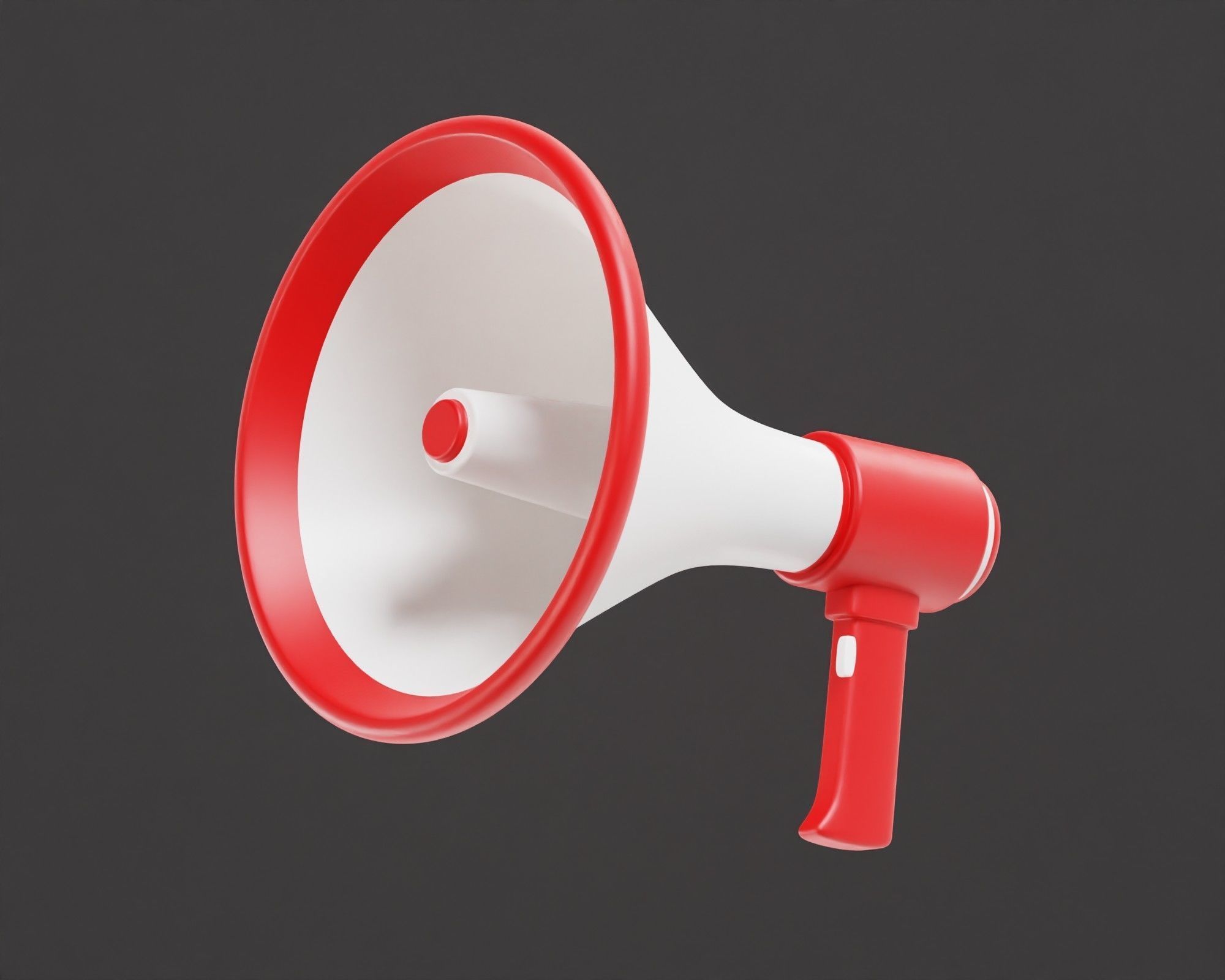 Megaphone 3d model Low-poly 3D model_2