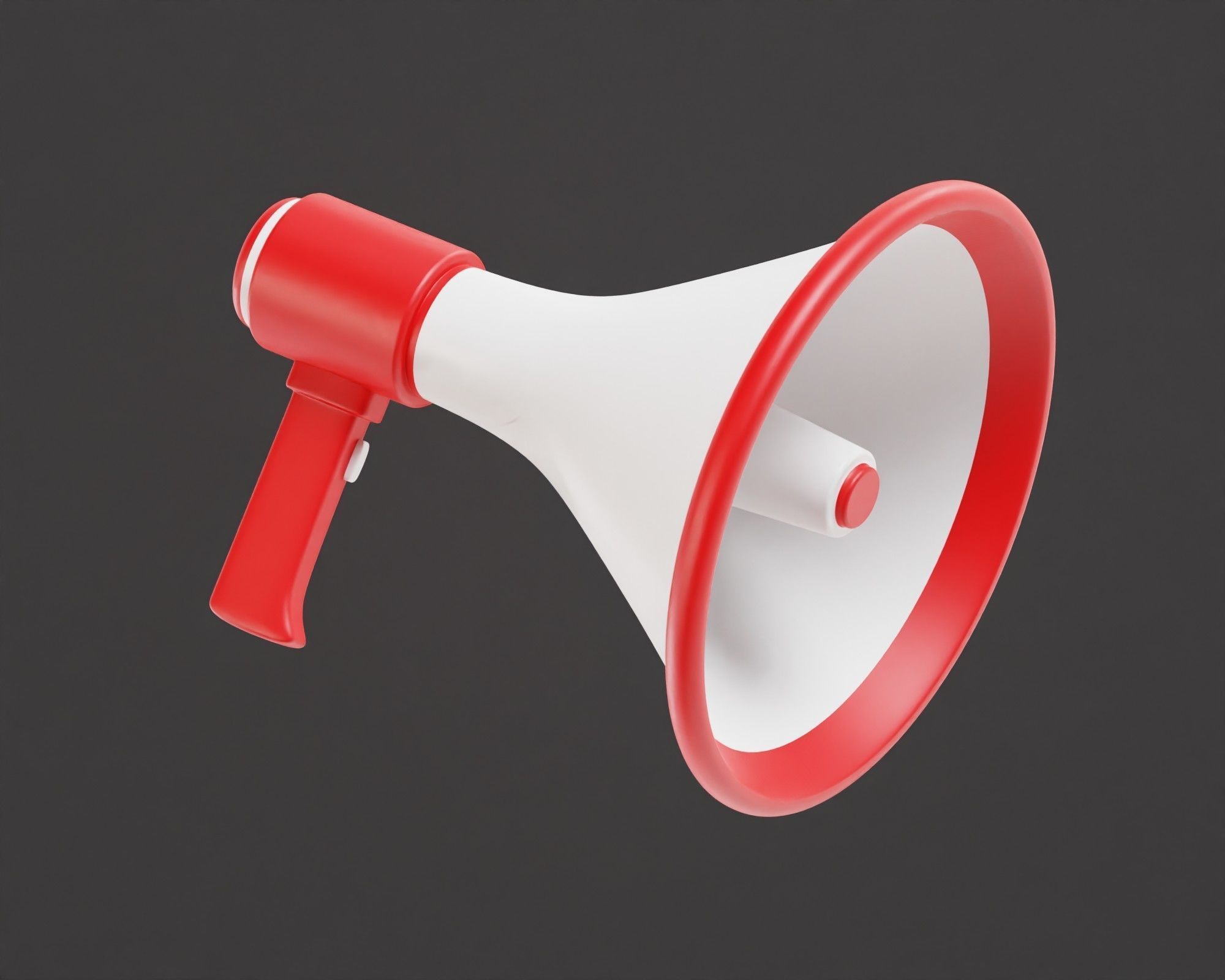 Megaphone 3d model Low-poly 3D model_1