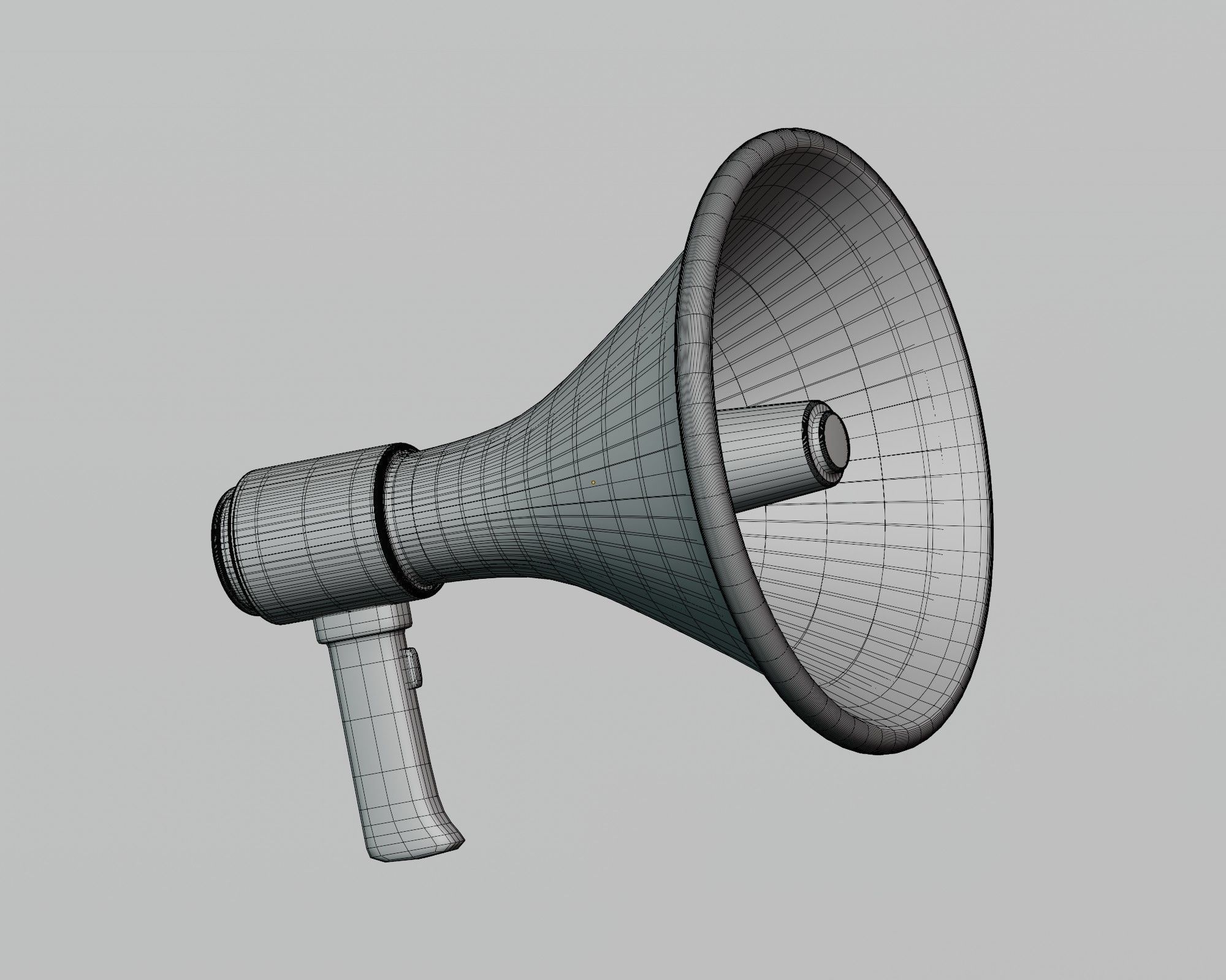 Megaphone 3d model Low-poly 3D model_3
