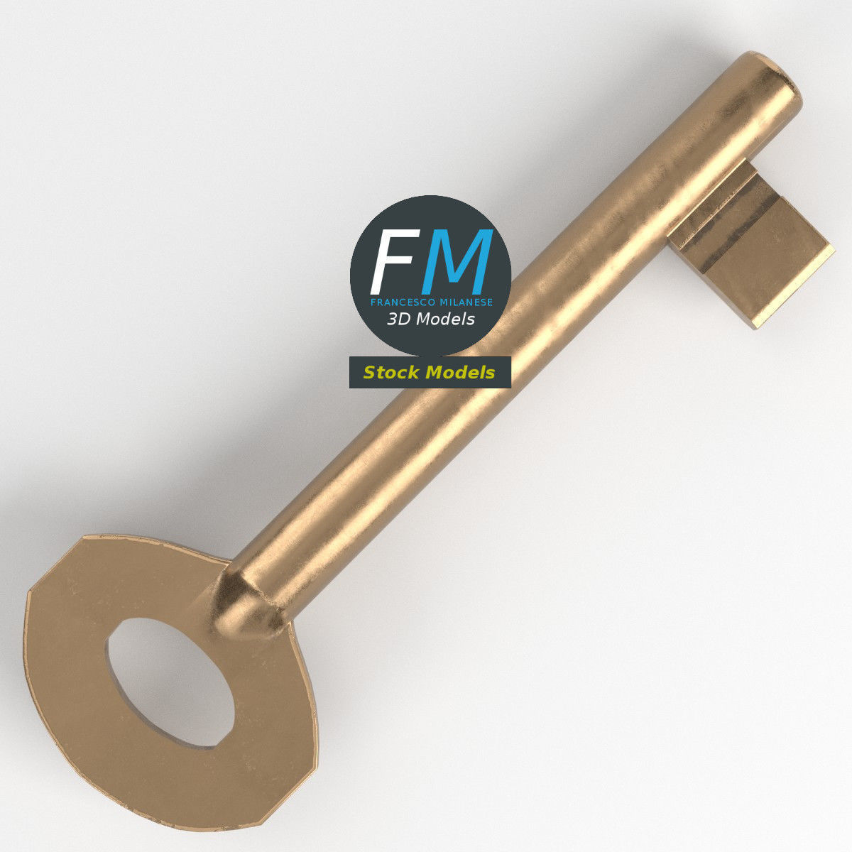 Old key 3D model_6