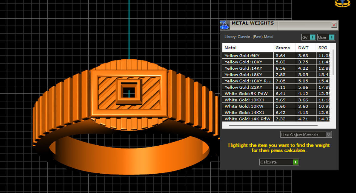 ELEGANT TEXTURE GENTS RING EDITABLE 3dm stl obj mtl 3D print model_4