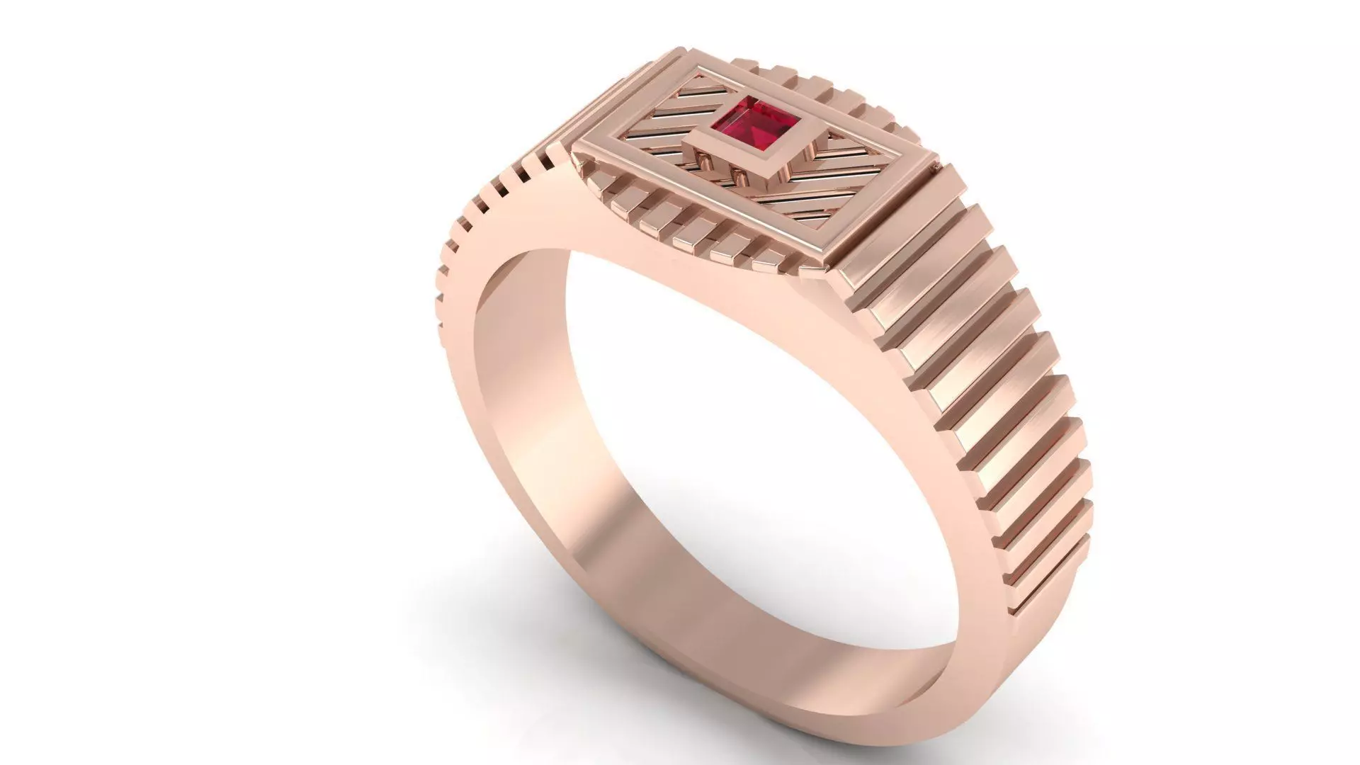 ELEGANT TEXTURE GENTS RING EDITABLE 3dm stl obj mtl 3D print model_0