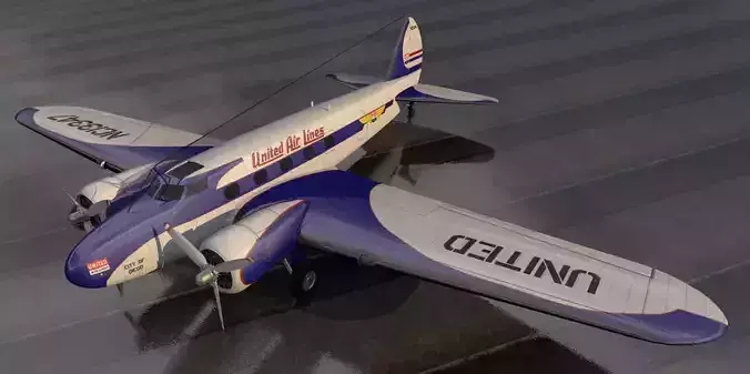 Boeing 247 - Boeing C-73 3D model