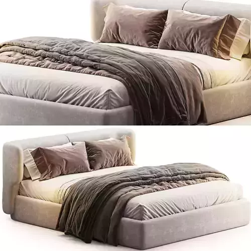 Bed with rounded headboard 1