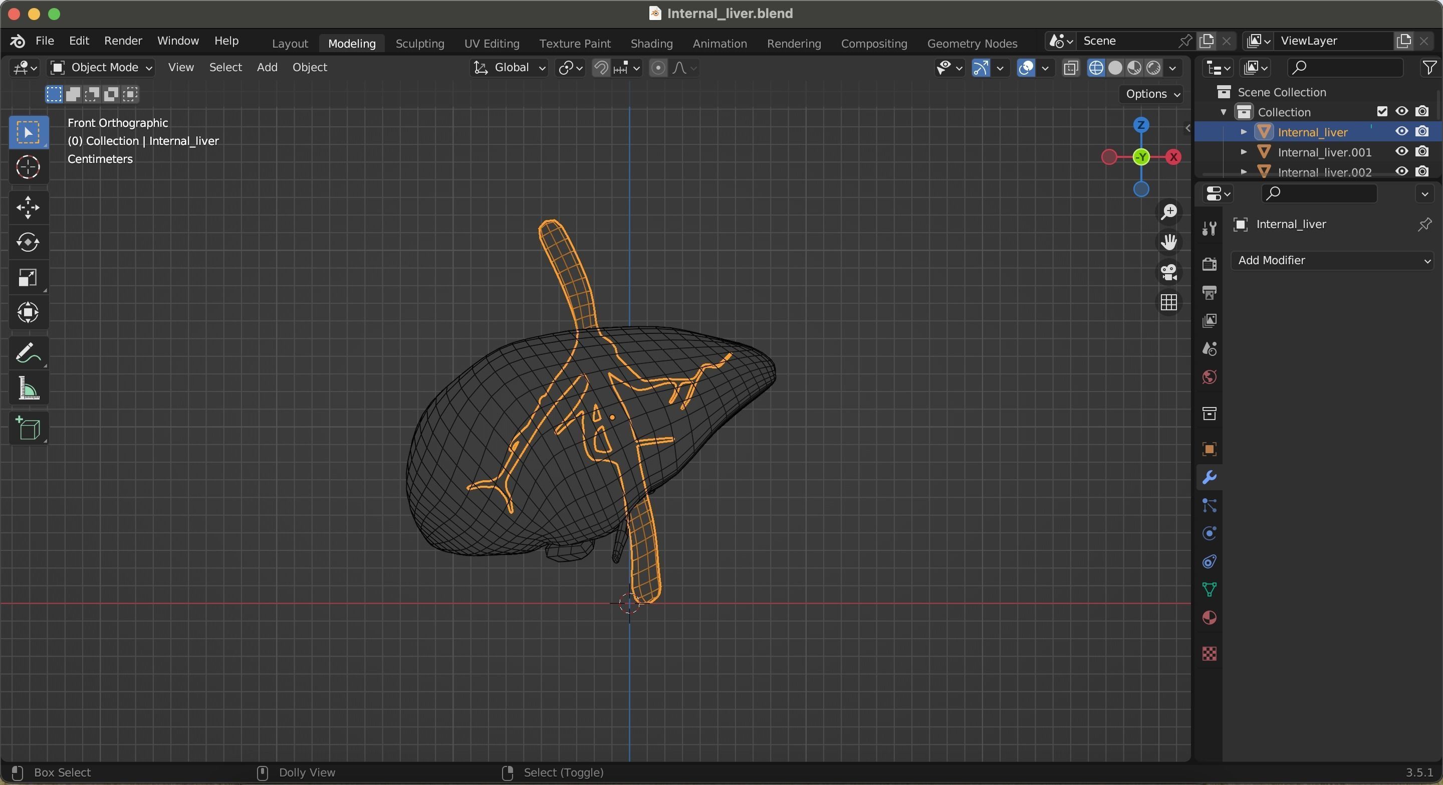 Internal Liver Low-poly 3D model_33