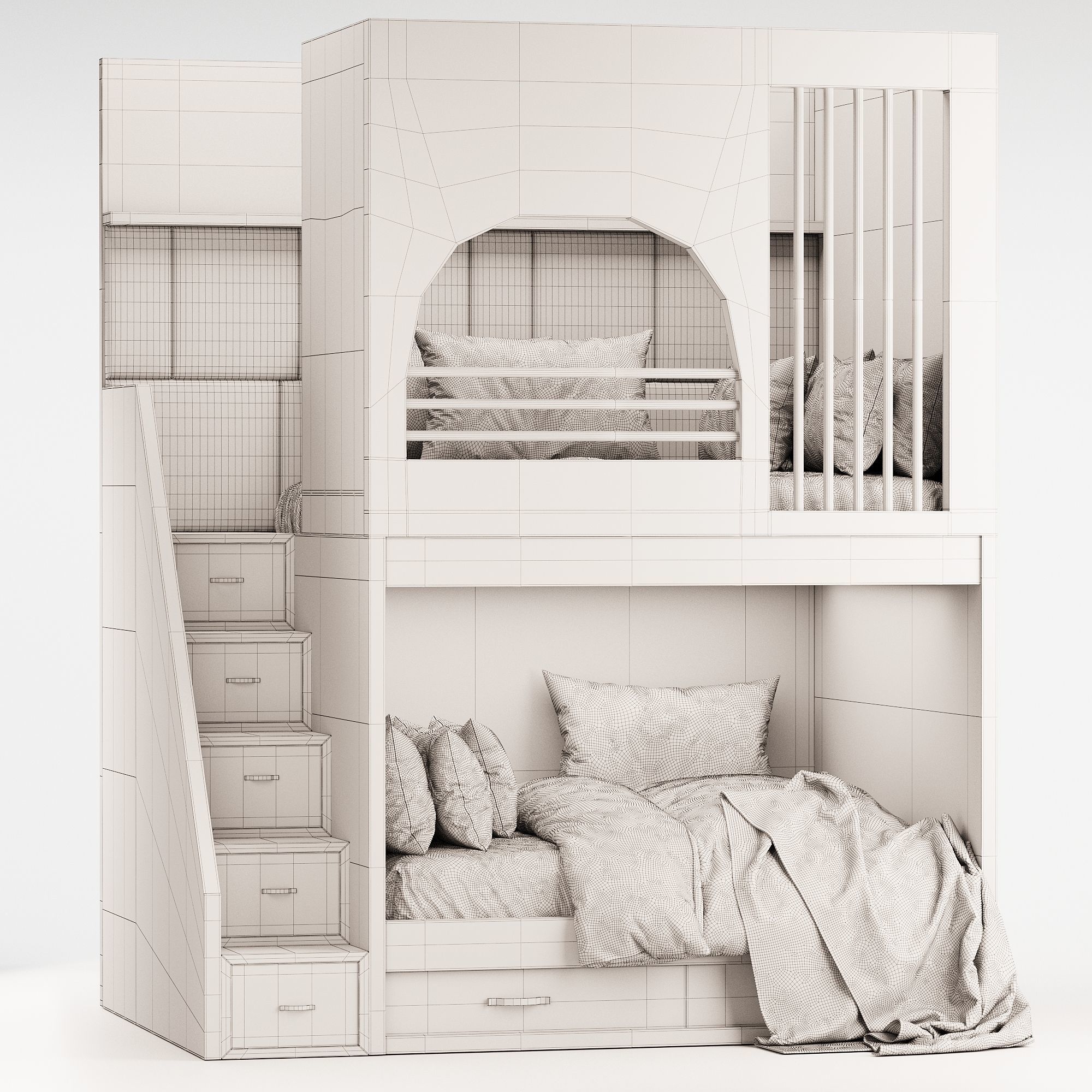 Kids Bedroom 2 3D model_2