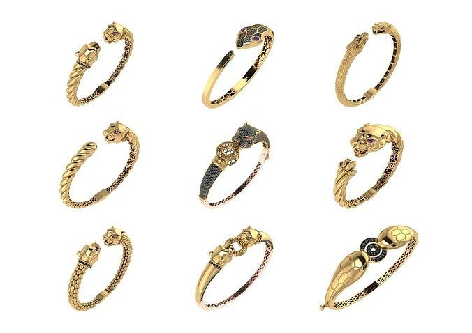 148 ANIMAL BRACELET PACK 28 GB PACK 3D print model