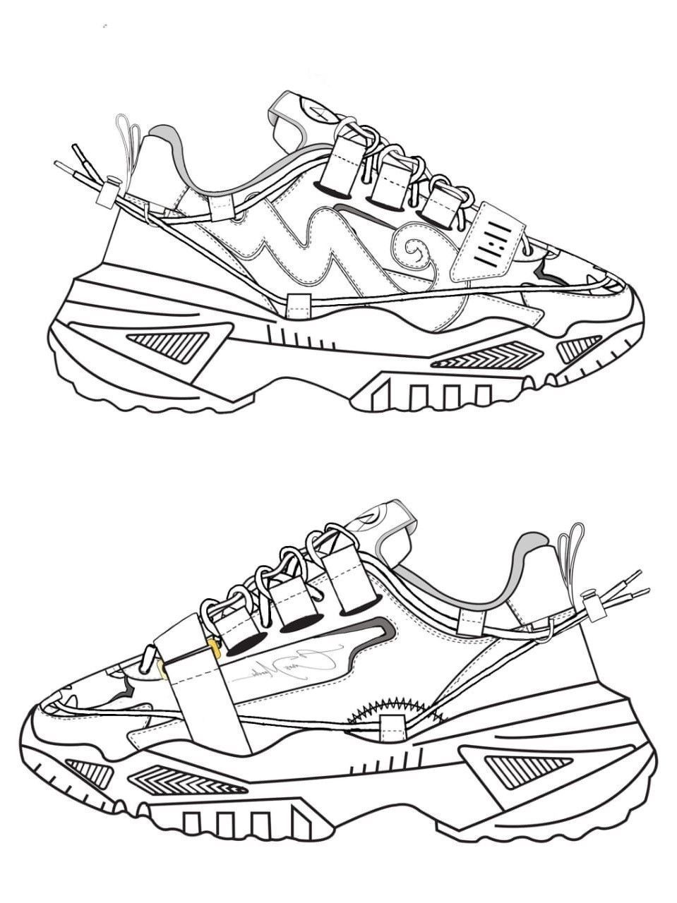 Sneakers Height Increasing White Black Autumn Chunky Shoes Low-poly 3D model_7