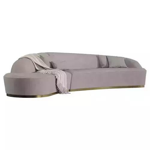 Reya Curved Sectional Sofa 3D model