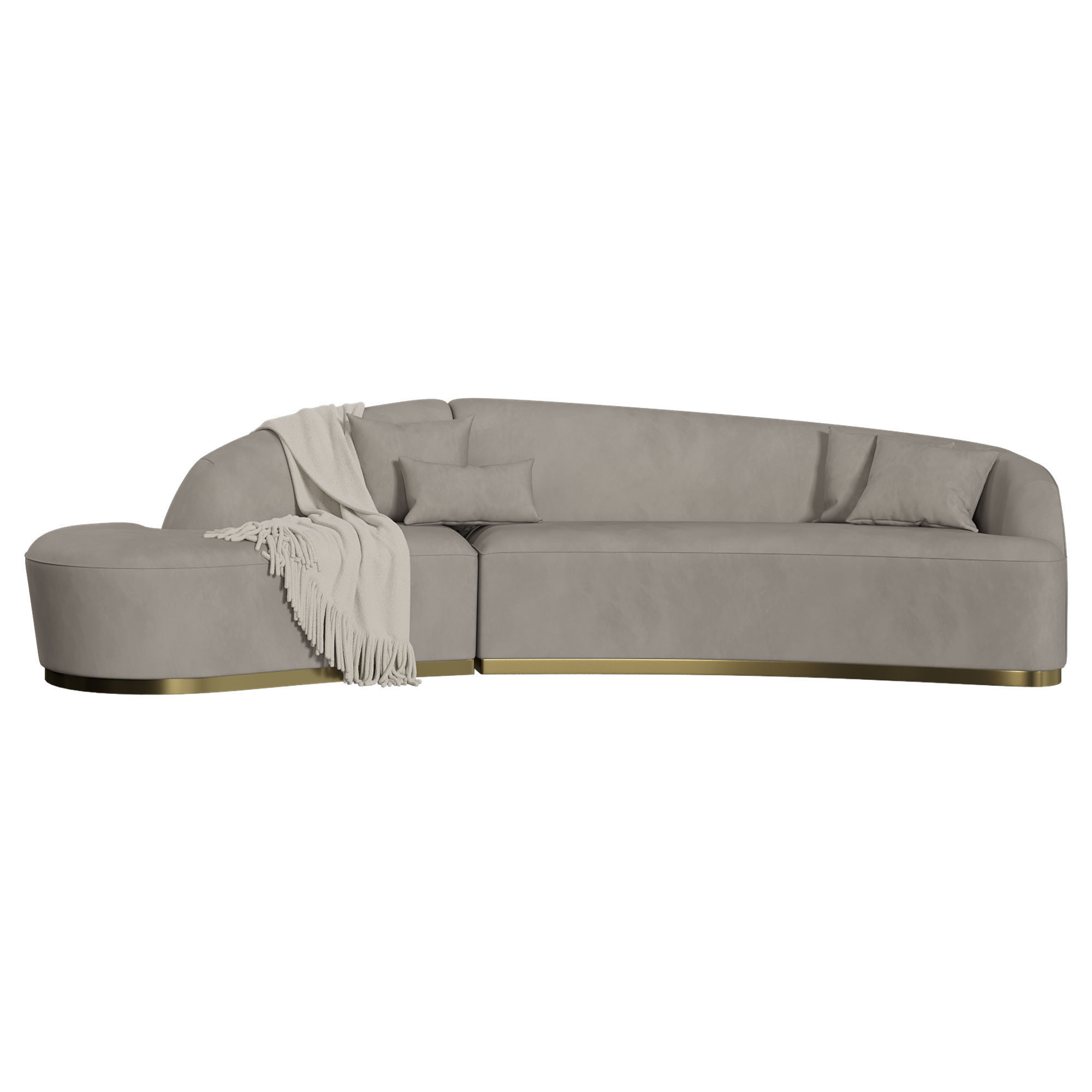 Reya Curved Sectional Sofa 3D model_2