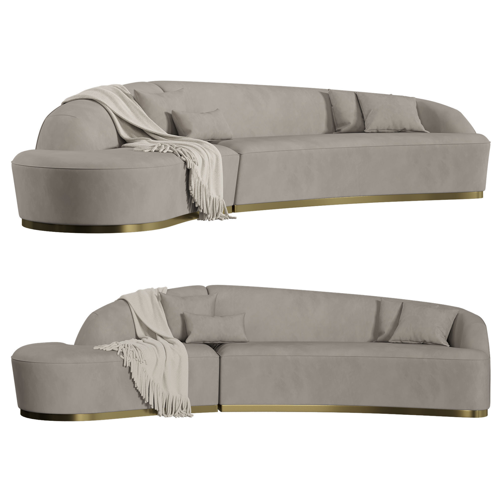 Reya Curved Sectional Sofa 3D model_12