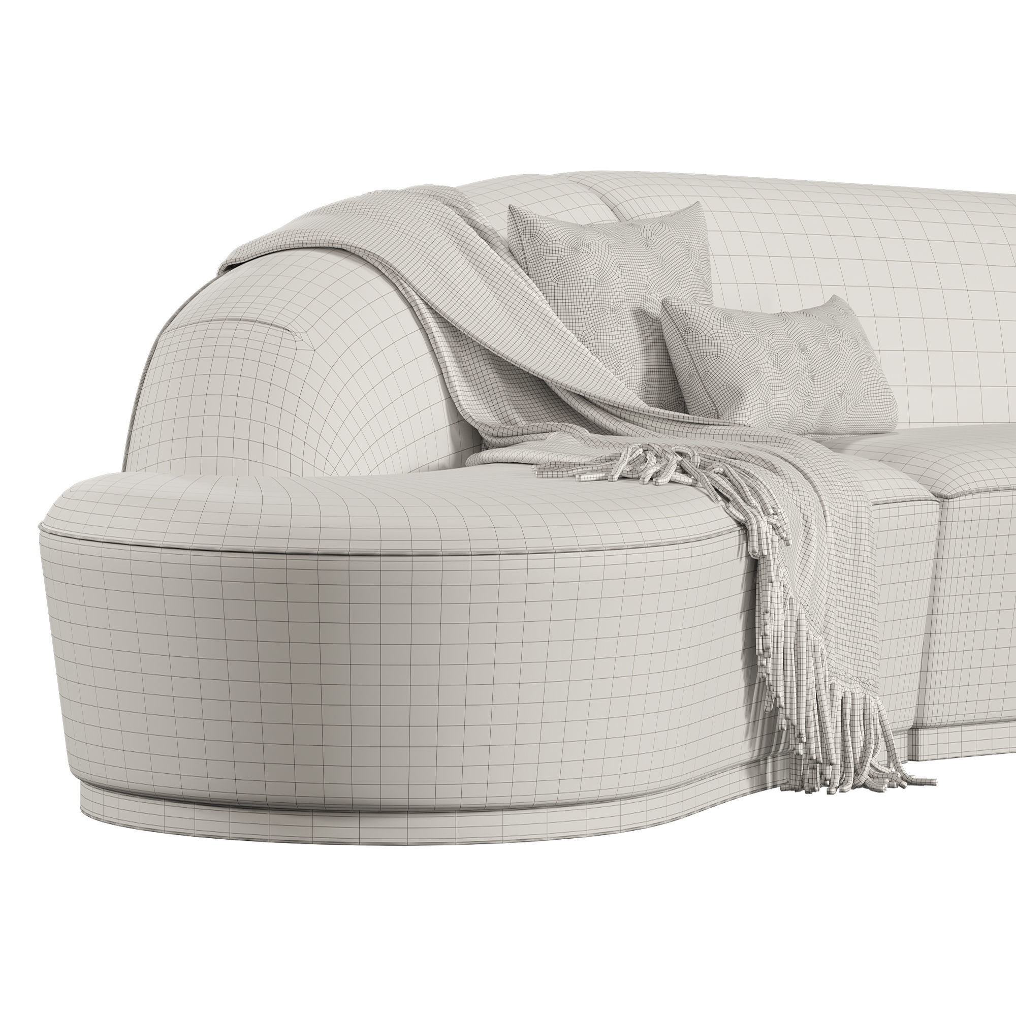 Reya Curved Sectional Sofa 3D model_7