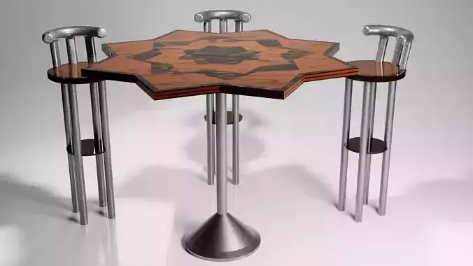 Bar table and chairs