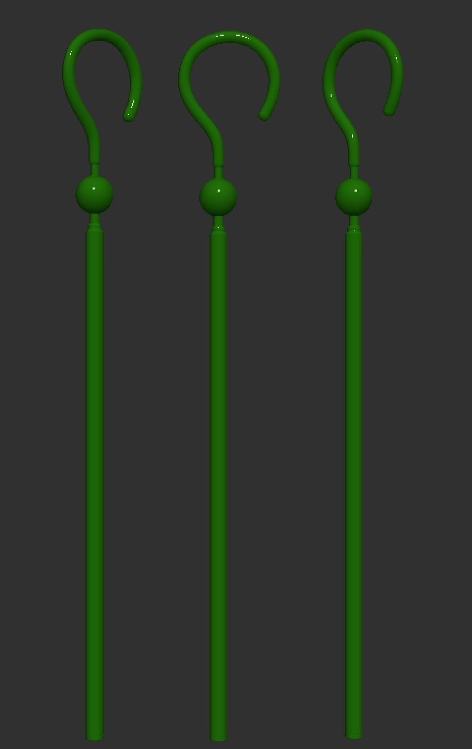 1966 Batman Riddler Cane Prop 3D print model_3