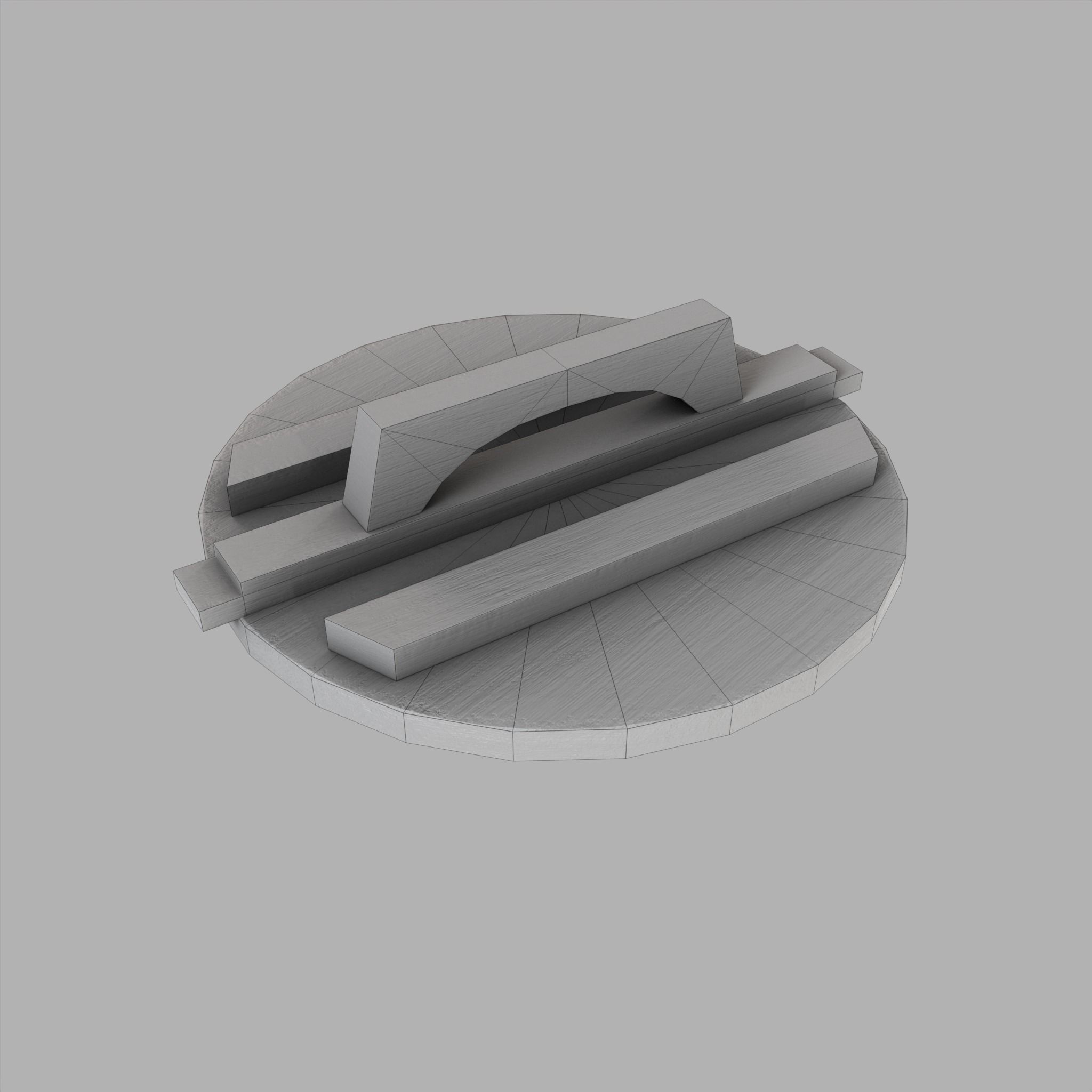 Wooden Barrel Pickles Village Low-poly 3D model_13