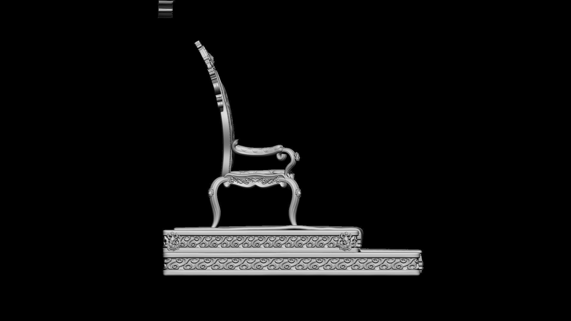 Silla de rey 3D print model_5