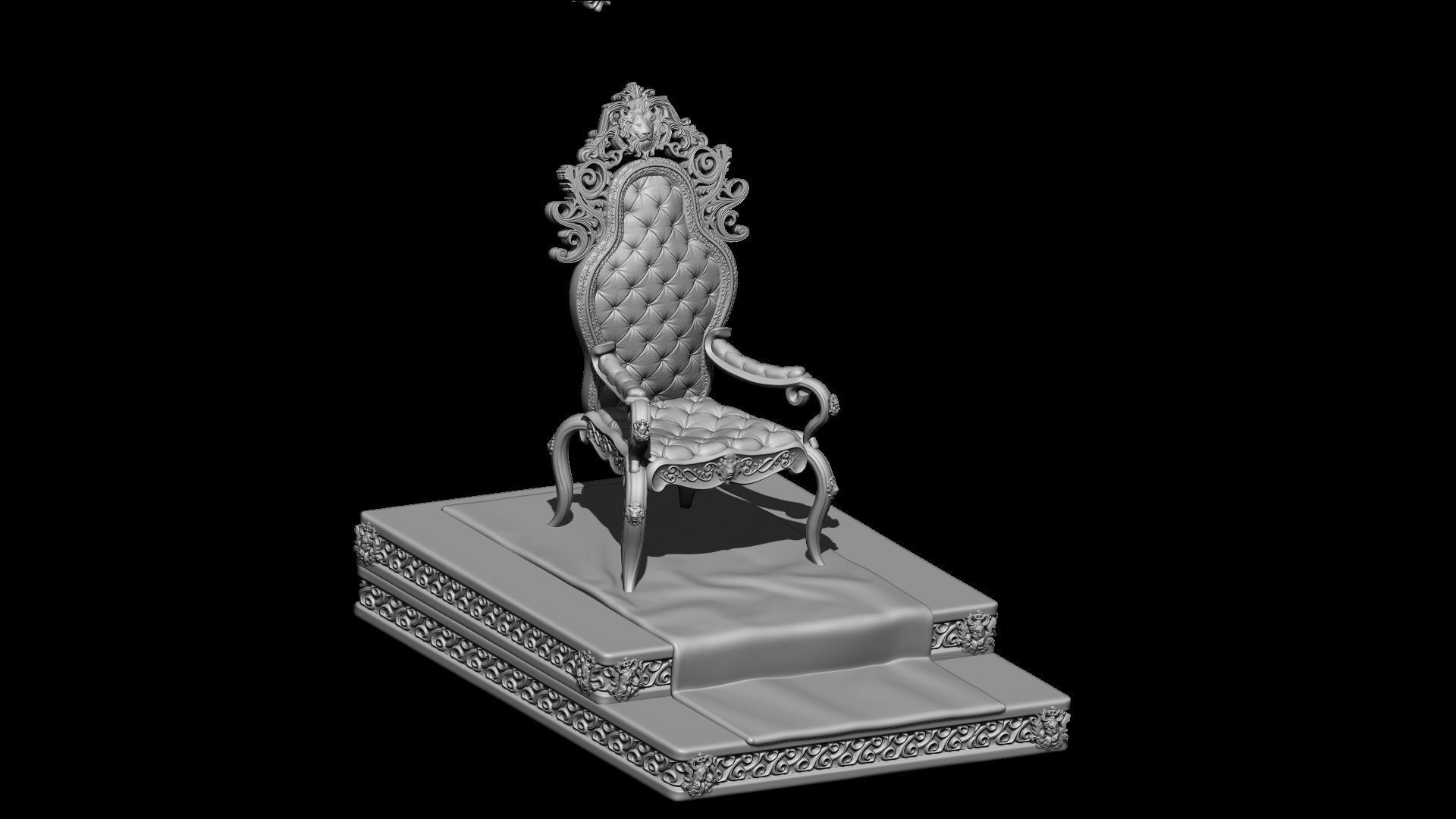 Silla de rey 3D print model_8