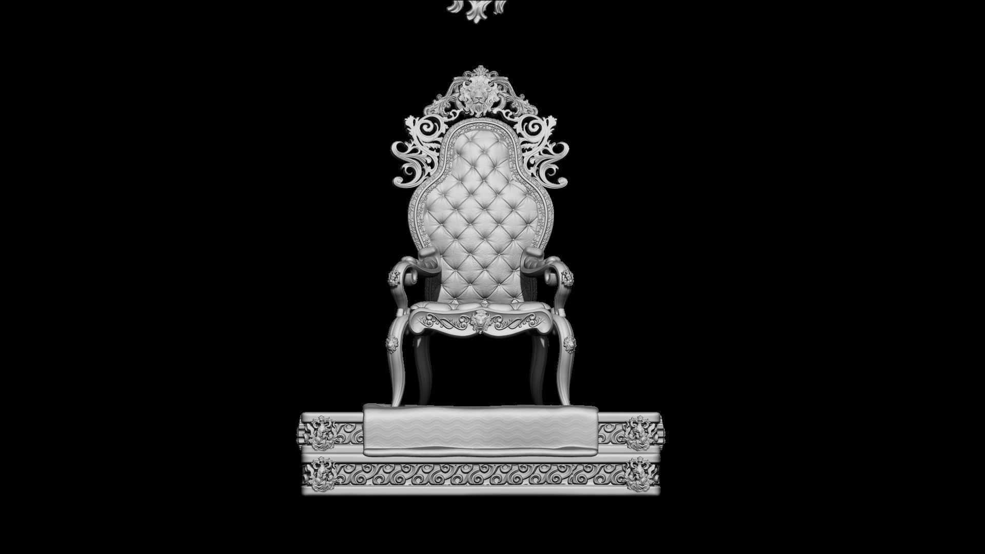 Silla de rey 3D print model_2