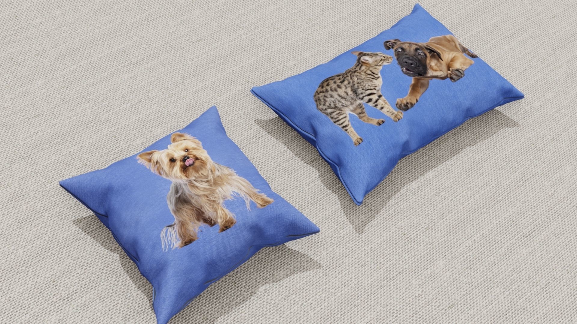 Pillows Low-poly 3D model_12