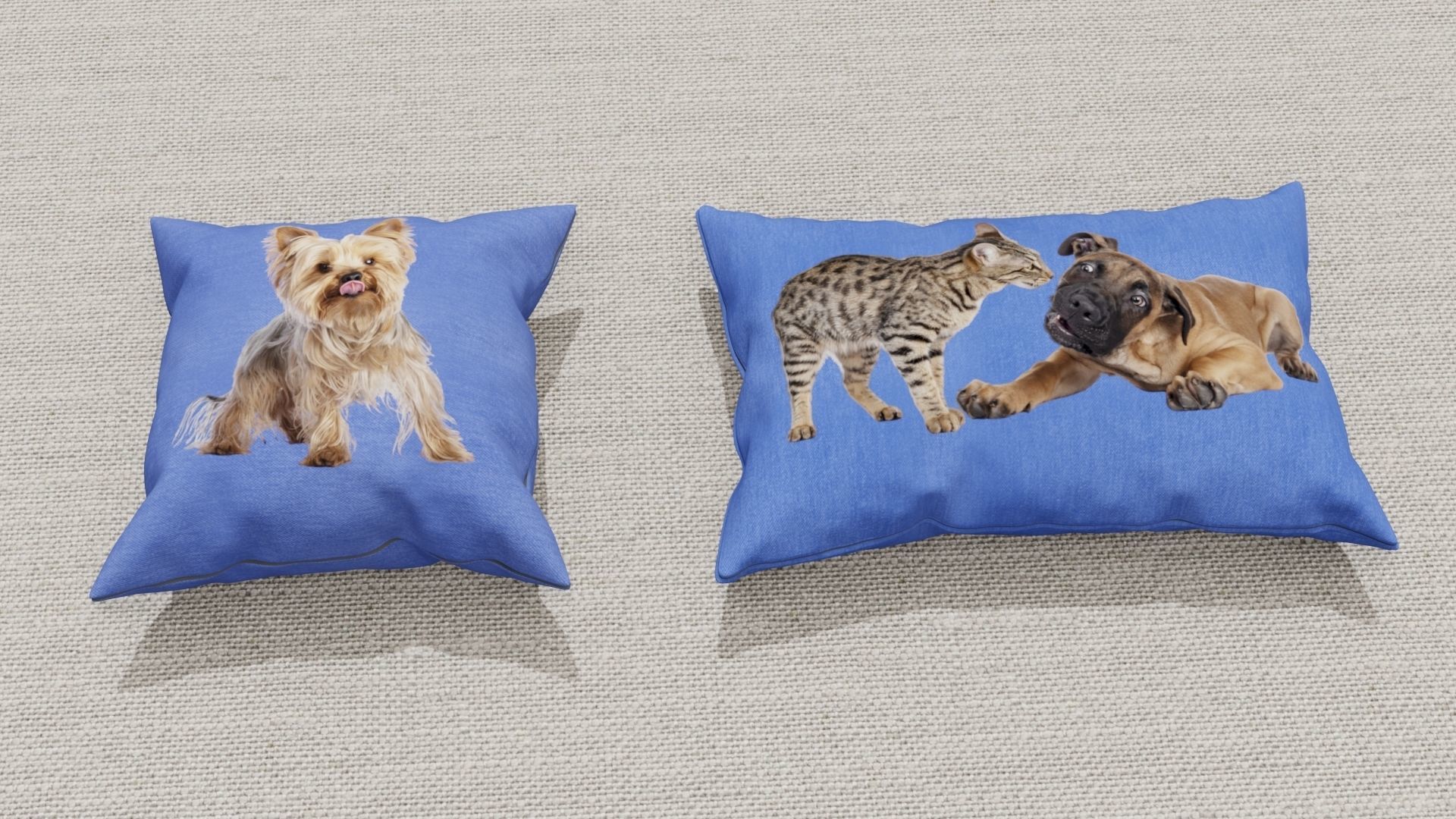 Pillows Low-poly 3D model_2