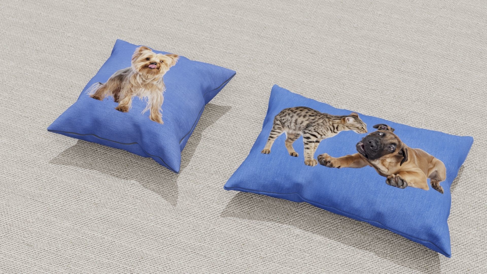Pillows Low-poly 3D model_1