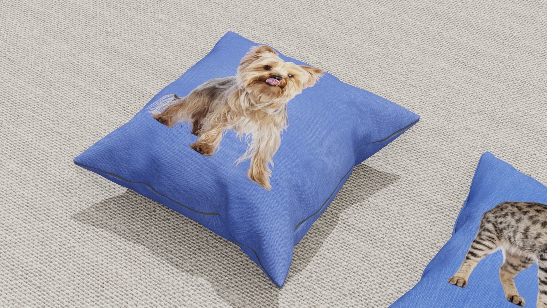 Pillows Low-poly 3D model_7