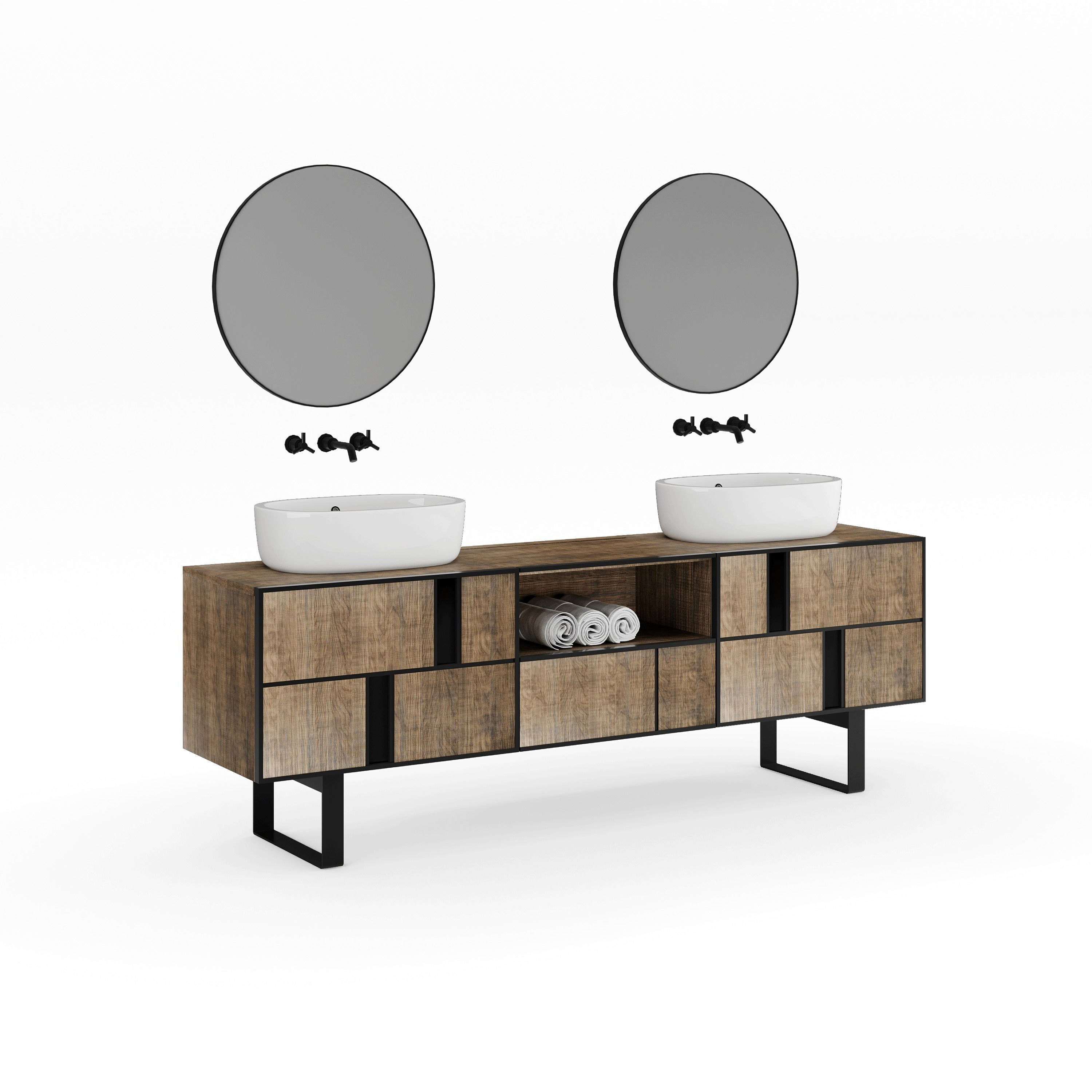 Modern Bathroom Wash Basin - PBR Textured 3D Model - Low Poly Low-poly 3D model_2