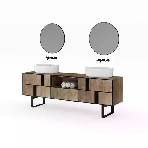 Modern Bathroom Wash Basin - PBR Textured 3D Model - Low Poly Low-poly 3D model Modern Bathroom Wash Basin - PBR Textured 3D Model - Low Poly Low-poly 3D model