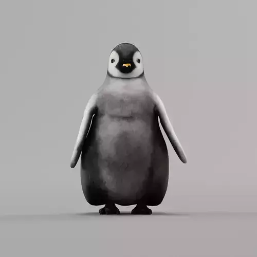 Emperor Penguin Baby Animal 3D model