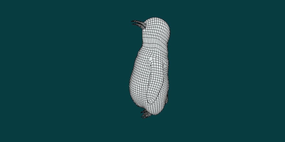 Emperor Penguin Baby Animal 3D model_6