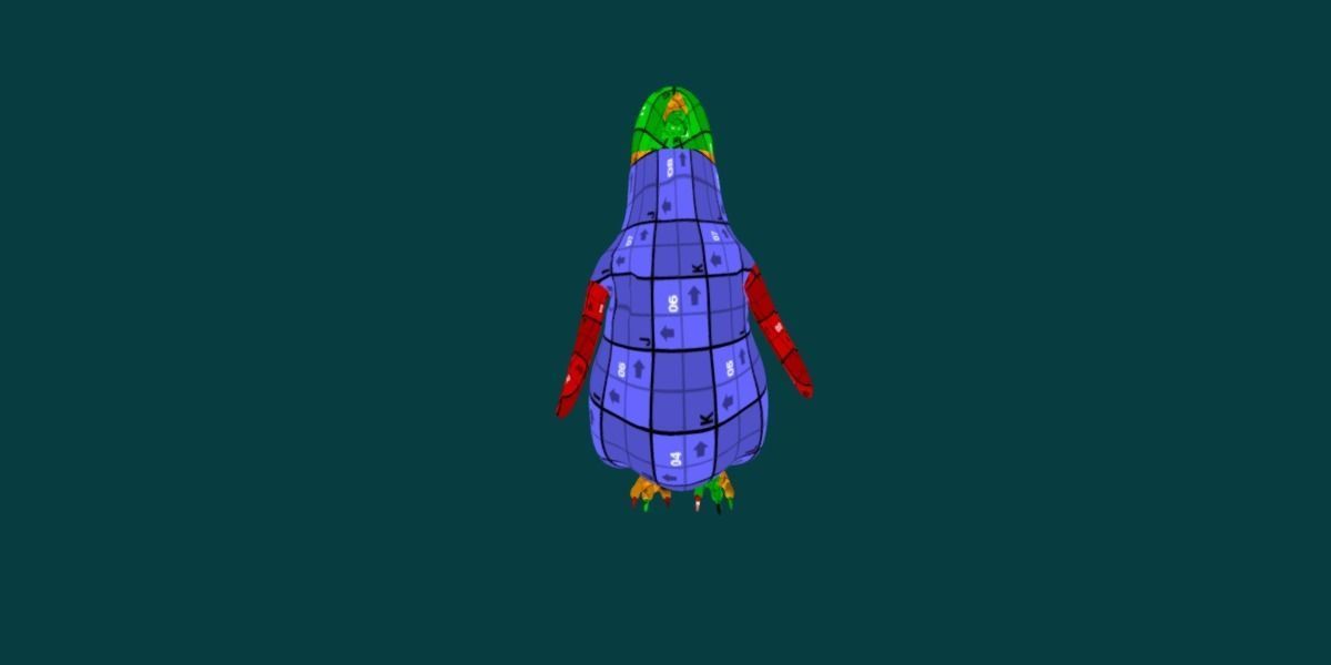 Emperor Penguin Baby Animal 3D model_11
