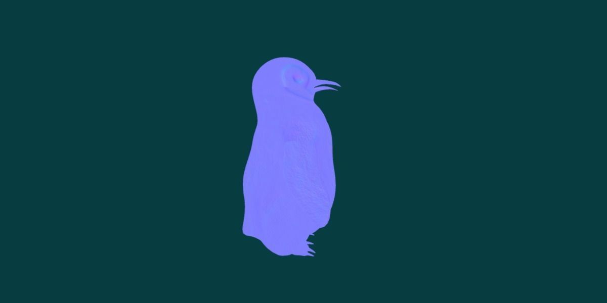 Emperor Penguin Baby Animal 3D model_9