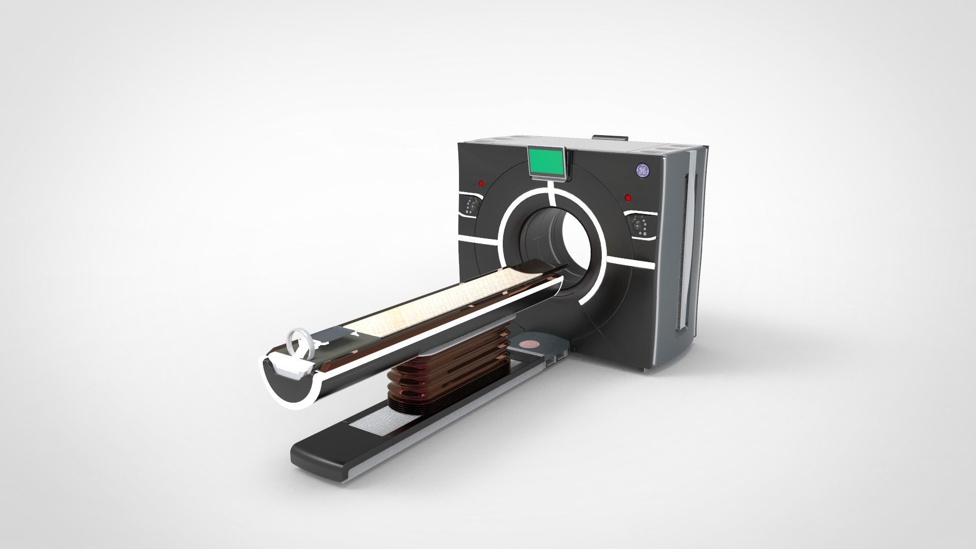 Medicial Machine and Equipment Low-poly 3D model_3