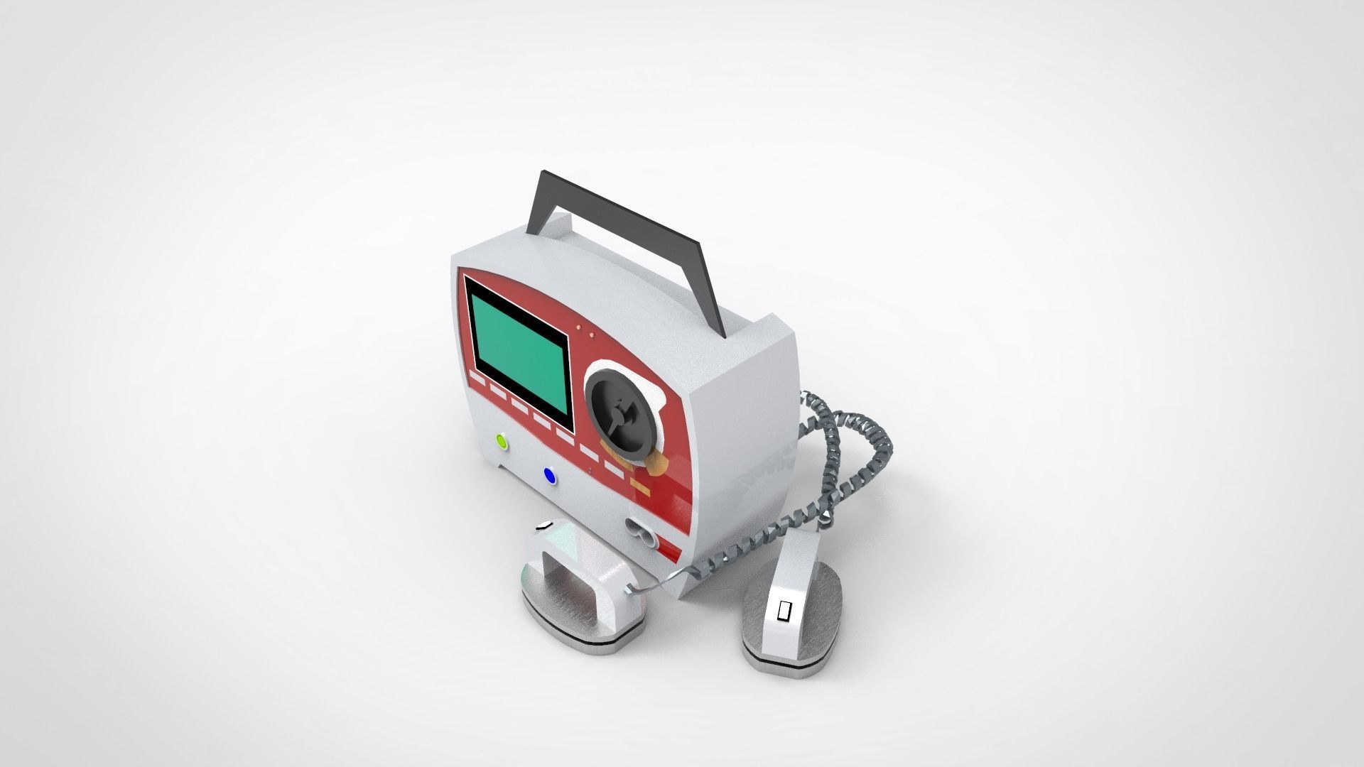 Medicial Machine and Equipment Low-poly 3D model_4