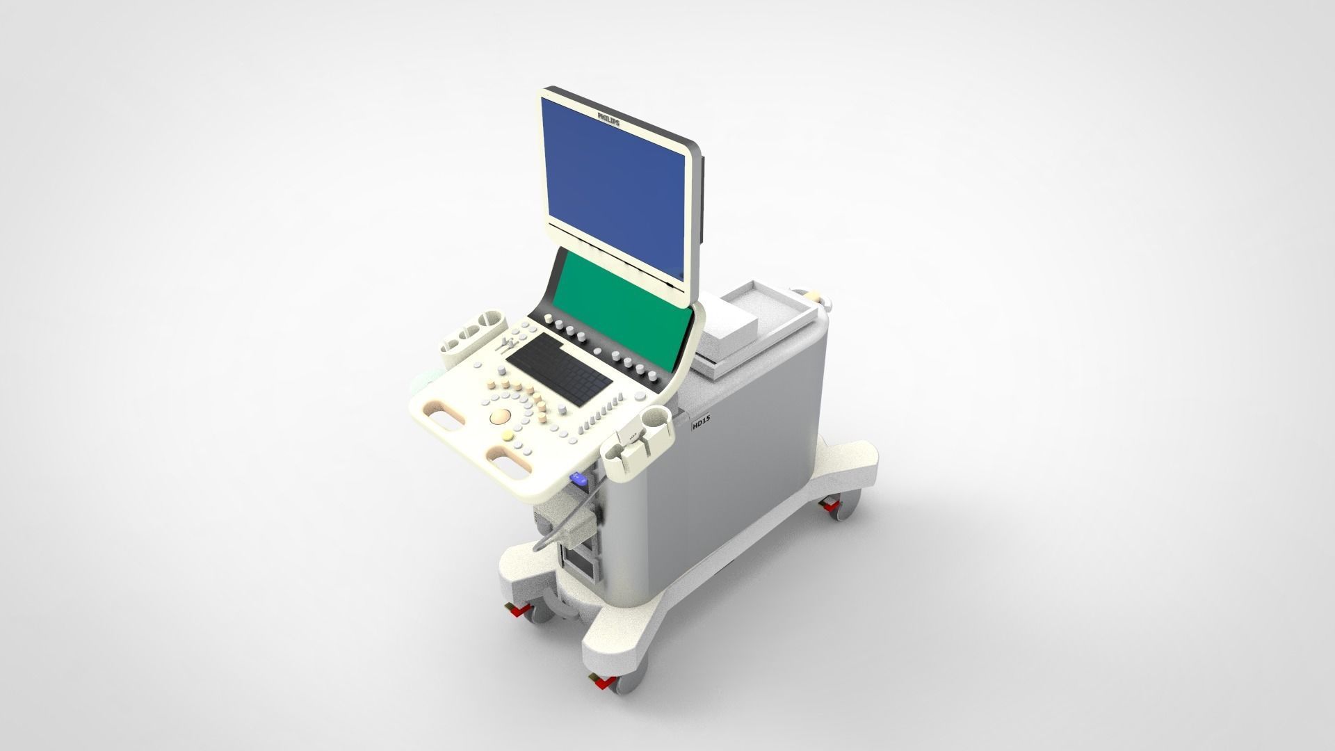 Medicial Machine and Equipment Low-poly 3D model_9