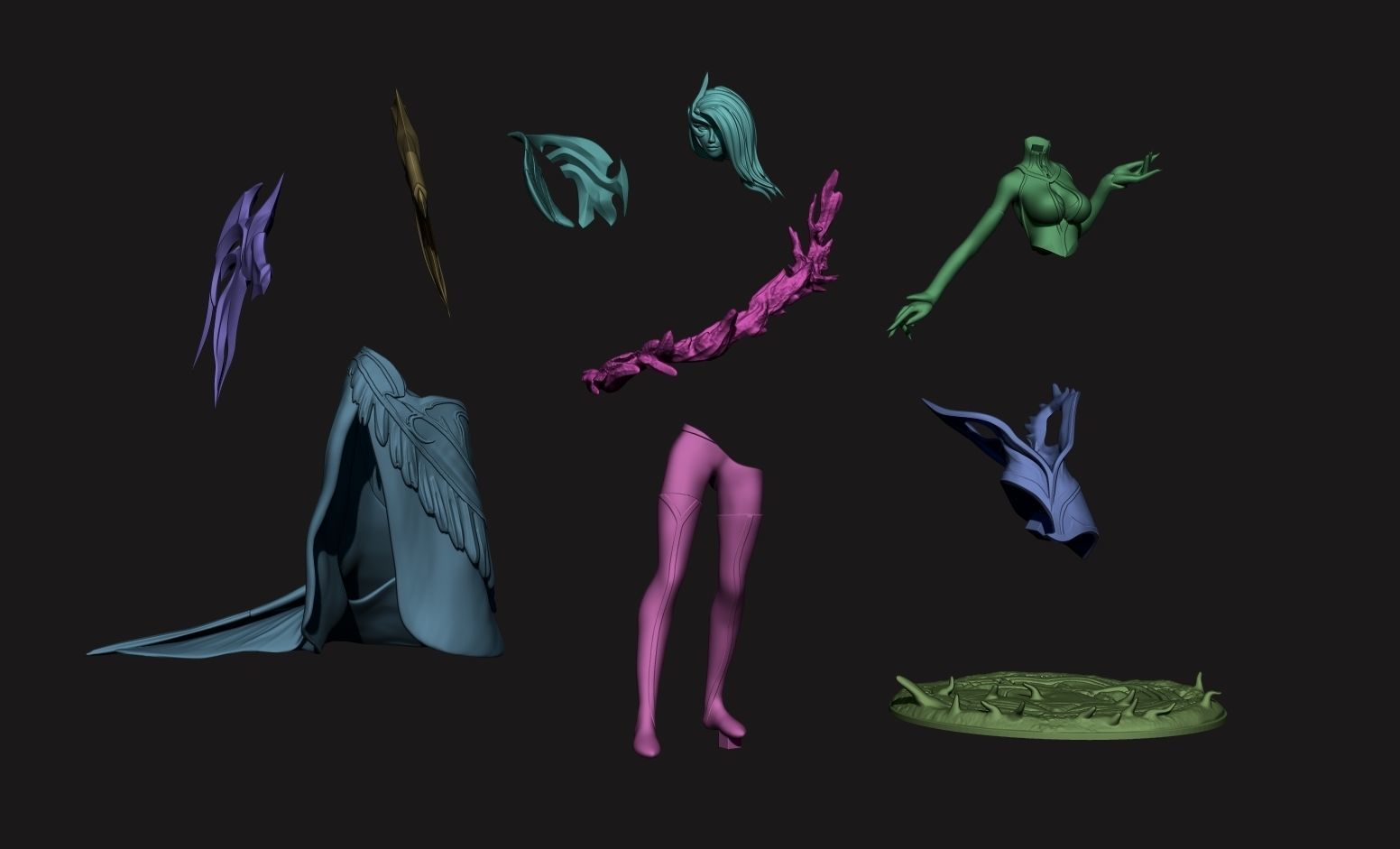 Coven Morgana League of legends 3D Model 3D print model_1