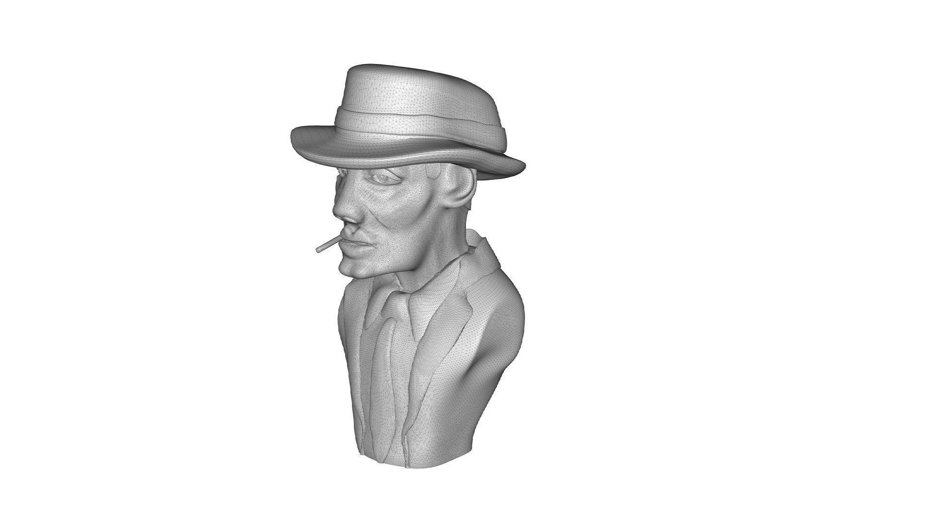 Oppenheimer Bust 3D print model_6