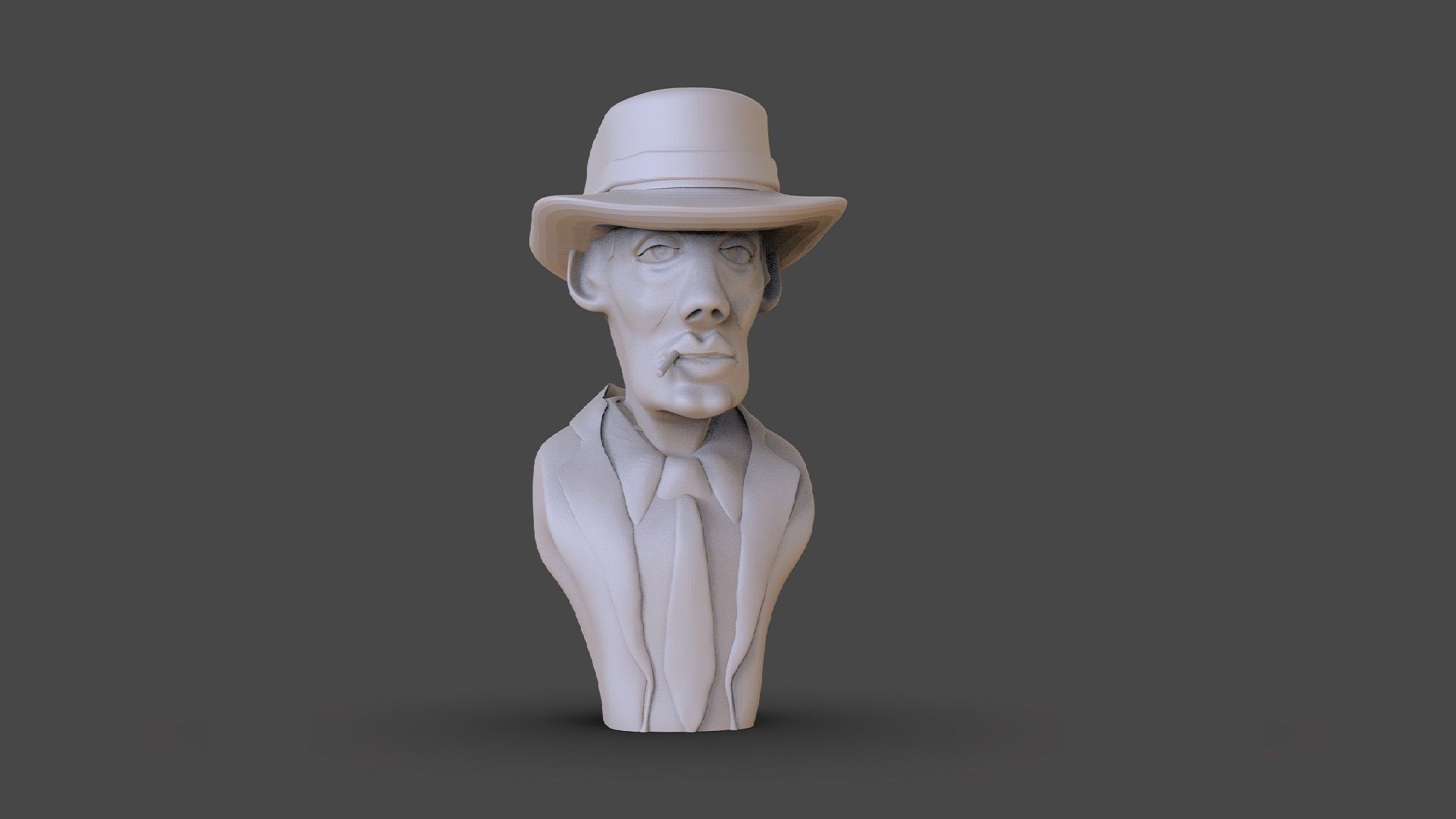 Oppenheimer Bust 3D print model_3