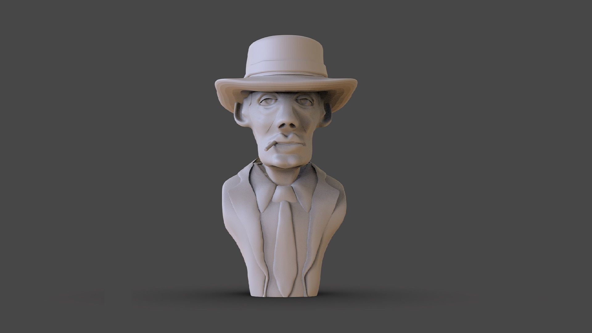 Oppenheimer Bust 3D print model_4