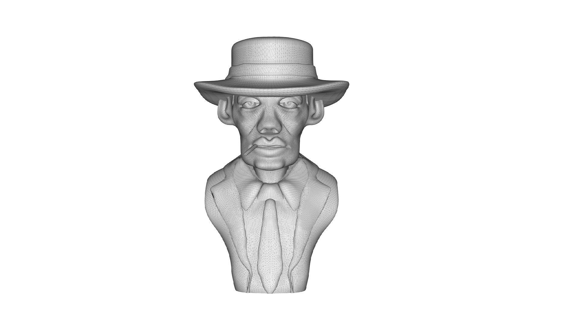 Oppenheimer Bust 3D print model_5