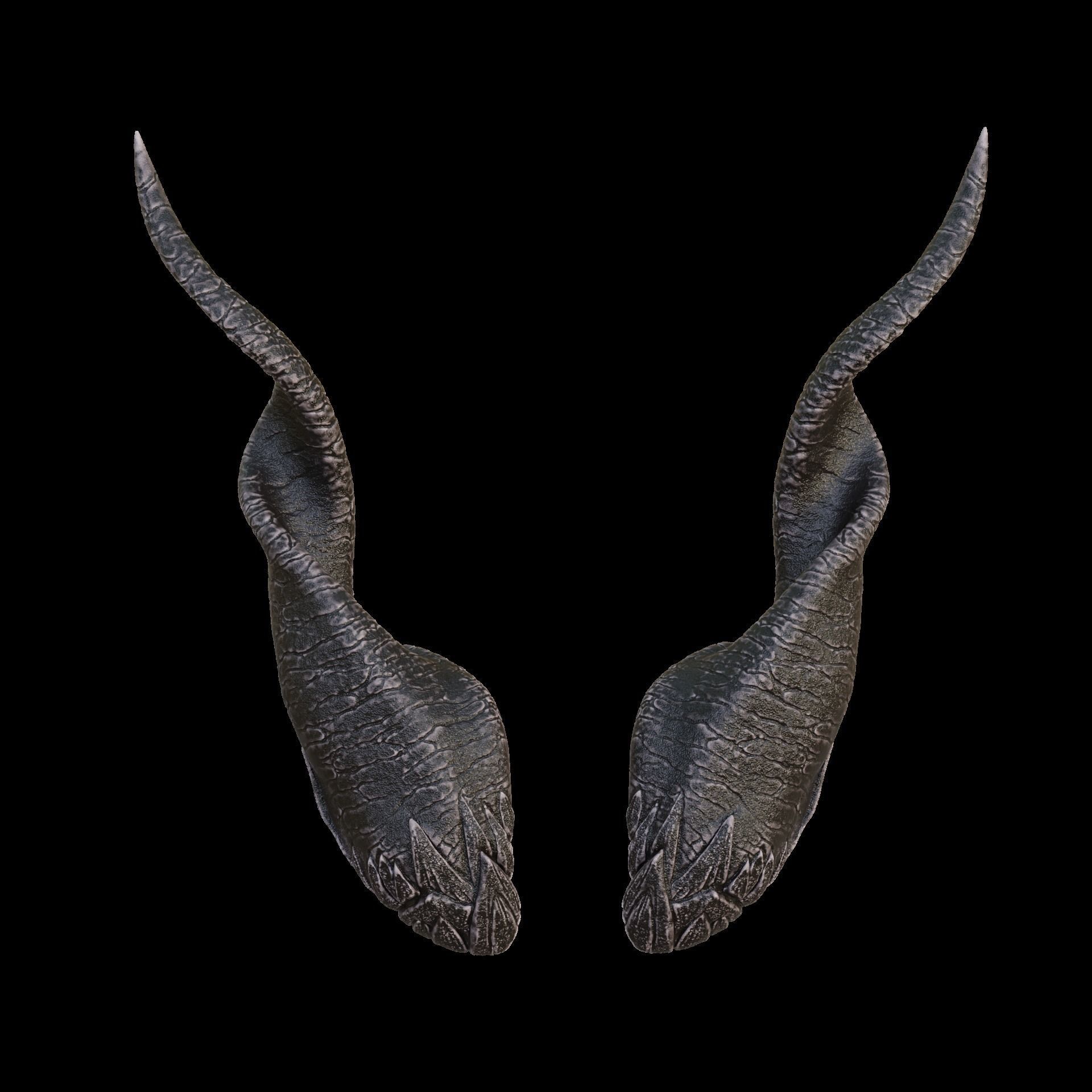 Fantasy Minotaurus Spiral Horns Set Baldurs Gate 3 3D print model_8