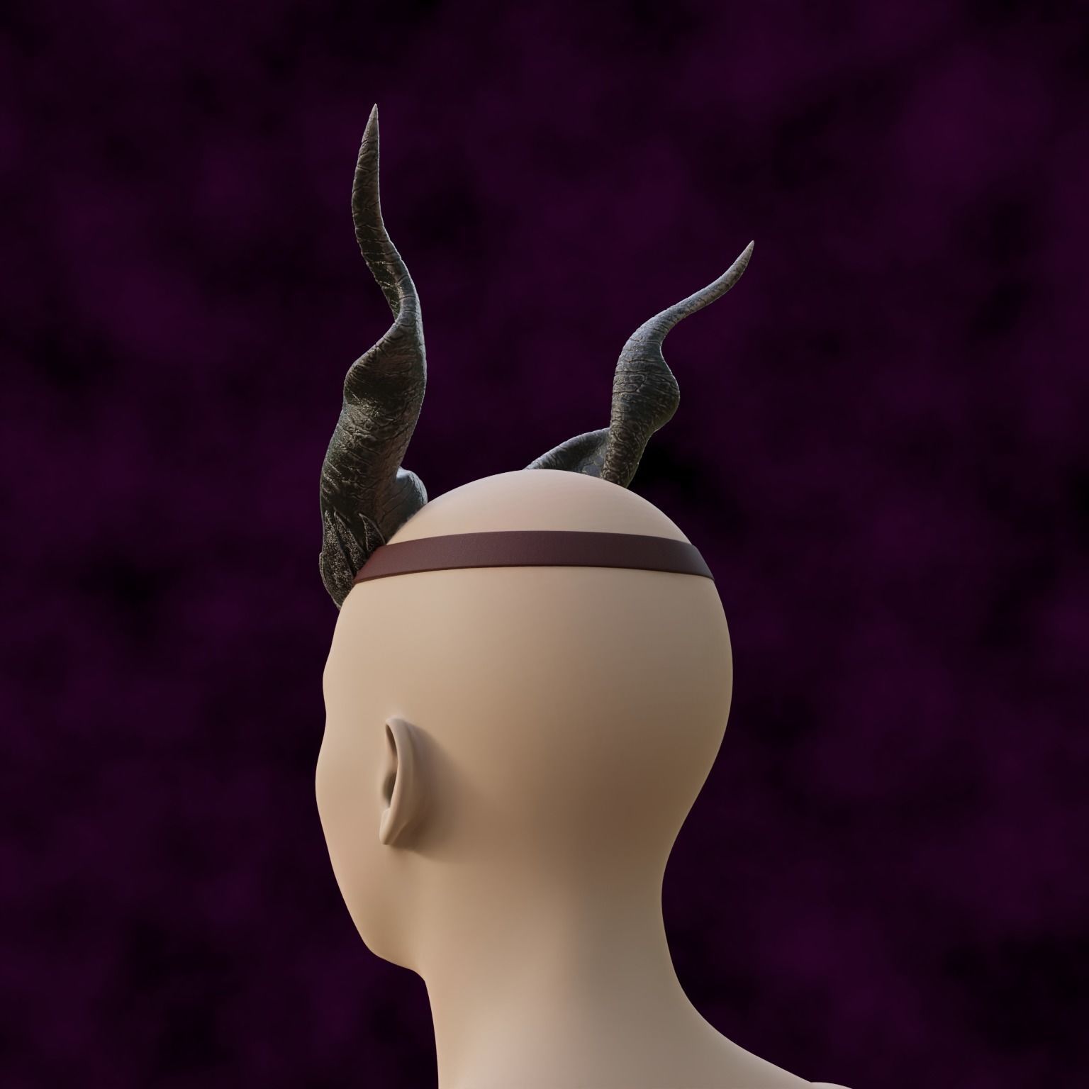 Fantasy Minotaurus Spiral Horns Set Baldurs Gate 3 3D print model_6